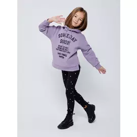 Леггинсы в рубчик для девочек (черный, 98/ 3-4 YEARS)