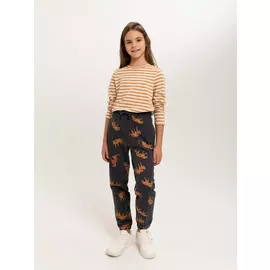 Лонгслив для девочек (коричневый, 146/ 11-12 YEARS)