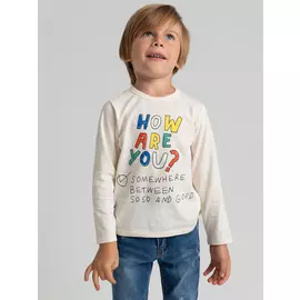 Лонгслив для мальчиков (белый, 110/ 5-6 YEARS)