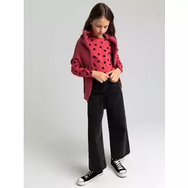 Лонгслив с принтом для девочек (бордовый, 146/ 11-12 YEARS)