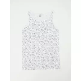 Майка для девочки (белый, 6-8)