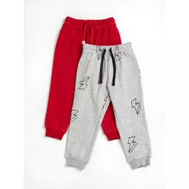 набор брюк для мальчиков (2 шт.) (принт, 98/ 3-4 YEARS)