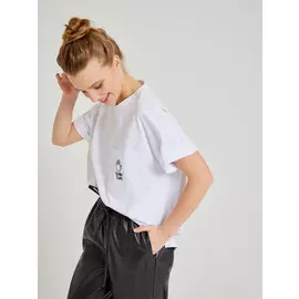 оверсайз футболка с вышивкой (белый, M)