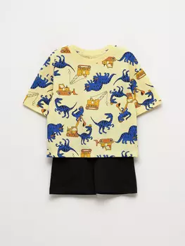 Пижама с принтом для мальчиков (желтый, 104-110)