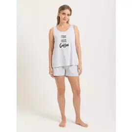 Пижамные шорты (серый, S)