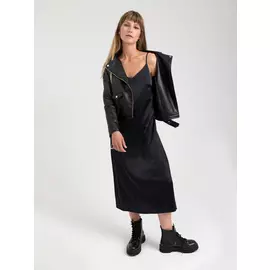 Платье на тонких бретелях (черный, S)