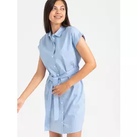 Платье-рубашка (голубой, XS)