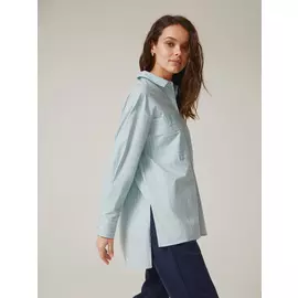 рубашка в полоску (голубой, M)