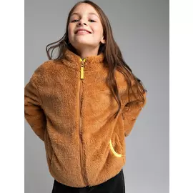 Толстовка из искусственного меха для девочек (бежевый, 152/ 12-13 YEARS)