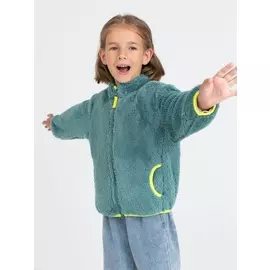 Толстовка из искусственного меха для девочек (бирюзовый, 104/ 4-5 YEARS)