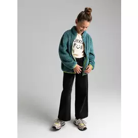 Толстовка из искусственного меха для девочек (бирюзовый, 140/ 10-11 YEARS)