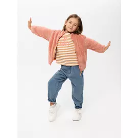 Толстовка из искусственного меха для девочек (розовый, 110/ 5-6 YEARS)