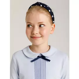 Трикотажная блузка для девочек (голубой, 122/ 7-8 YEARS)