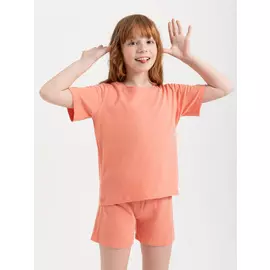 Трикотажная пижама для девочек (оранжевый, 146-152 (12-13 YEARS))