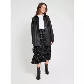 трикотажная юбка миди (зеленый, XS)