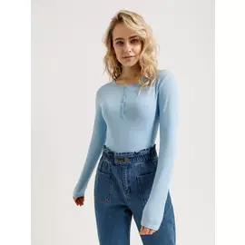 Трикотажное боди (голубой, L)