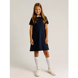Трикотажное платье для девочек (синий, 146/ 11-12 YEARS)
