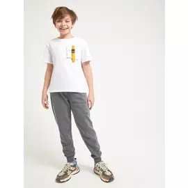 трикотажные брюки для мальчиков (серый, 122/ 7-8 YEARS)