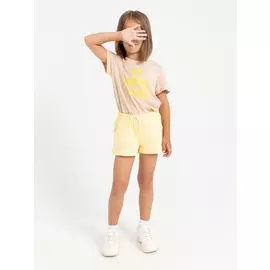 Трикотажные шорты для девочек (желтый, 116/ 6-7 YEARS)