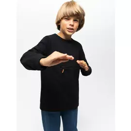 Трикотажный свитшот для мальчиков (черный, 134/ 9-10 YEARS)