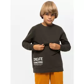 Трикотажный свитшот для мальчиков (зеленый, 146/ 11-12 YEARS)