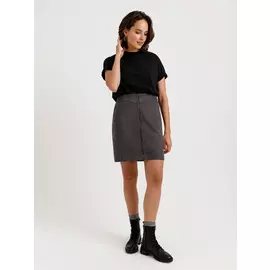 юбка из замши (серый, M)