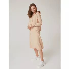 юбка вязаная (бежевый, M)
