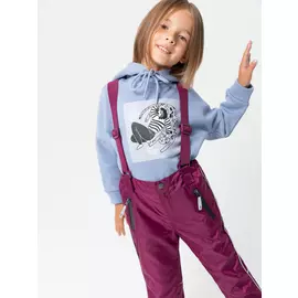 Утепленные брюки для девочек (фиолетовый, 104/ 4-5 YEARS)