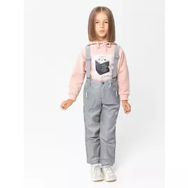 Утепленные брюки для девочек (серый, 122/ 7-8 YEARS)