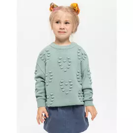 Вязаный джемпер для девочек (зеленый, 110/ 5-6 YEARS)
