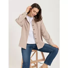 вельветовая рубашка (бежевый, M)