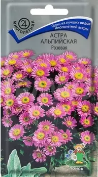 Астра альпийская "Поиск" Розовая 0,04г