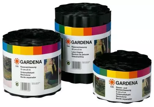 Бордюр "Gardena" черный h9см 9 м