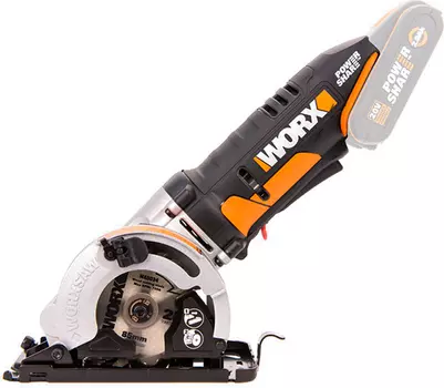 Дисковая пила аккумуляторная "WORX" SAW WX527.9, 85мм, 20В без АКБ и ЗУ