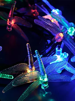 Гирлянда садовая "Uniel" Dragonflies на солнечных батареях 4м для улицы