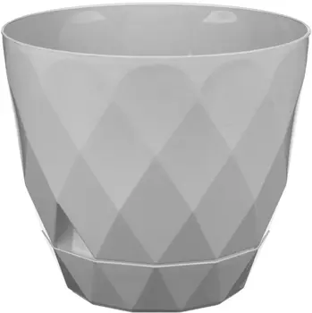 Горшок для цветов "Idiland" Laurel с поддоном серый 2,3л