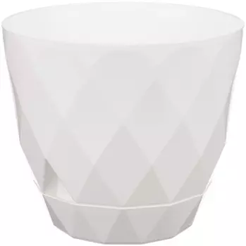 Горшок для цветов "Idiland" Laurel с поддоном белый 2,3л
