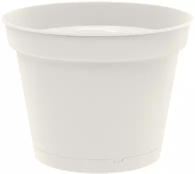 Горшок для цветов "Idiland" Mint с поддоном светло-бежевый 2,3л