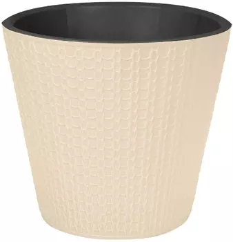 Горшок для цветов "Idiland" Velvet светло-бежевый 4л