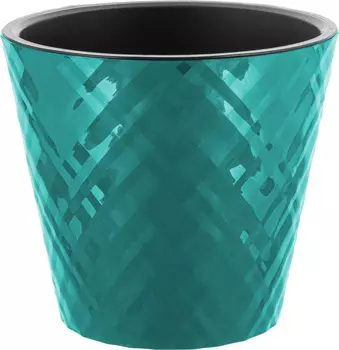 Горшок для цветов "InGreen" Manhattan с дренажной вставкой тропический лес 1,6л