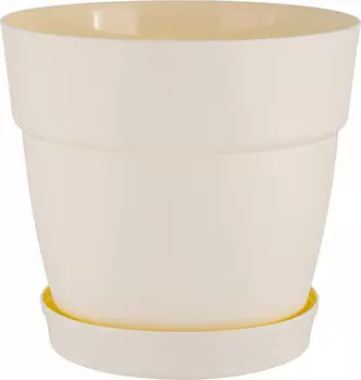 Горшок для цветов "InGreen" Villa de Fiori с фиксируемым поддоном белоснежный жасмин 1,1л