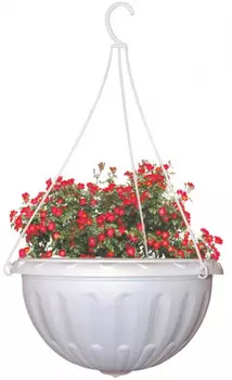 Горшок-кашпо "Альтернатива" подвесной Джулия белый 3,5л