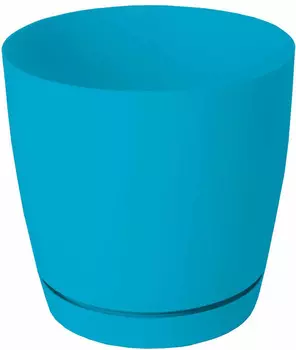 Горшок "Солнце Сад" для цветов Фрезия с поддоном бирюза 2л