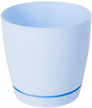 Горшок "Солнце Сад" для цветов Фрезия с поддоном светло-голубой 2л