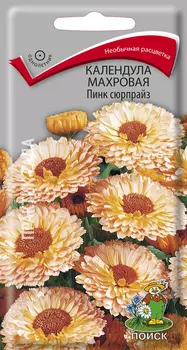 Календула "Поиск" Пинк сюрпрайз махровая 0,4г