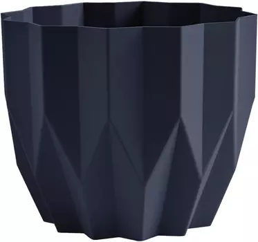 Кашпо "ВMC ПЛАСТИК" Геометрия антрацит 0,8л