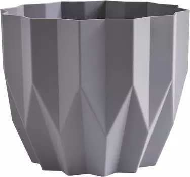 Кашпо "ВMC ПЛАСТИК" Геометрия серый жемчуг 3л