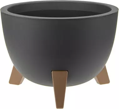 Кашпо "ВMC ПЛАСТИК" Грация антрацит 4,5л