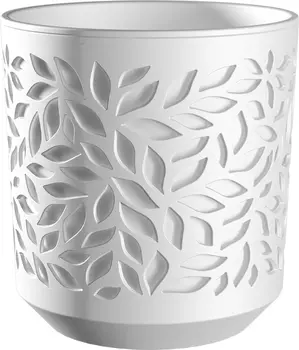 Кашпо "ВMC ПЛАСТИК" Leaves белый 1,25л