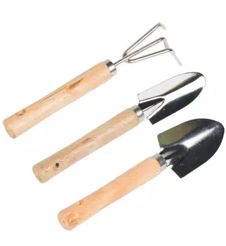 Набор инвентаря "Listok" для комнатных растений деревянный 3 предмета